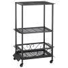 Fishing Rod Holder for 10-Rods, Mobile Fishing Pole Rack Cart with Wheels, Fish Gear Equipment Organizer for Garage Home Indoor Use