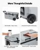Portable Cooler, 74 QT Wheeled Cooler with Ice Retention, Heavy-Duty Handles and Cup Holder, Lightweight Rigid Material Insulated Portable Cooler