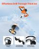 20V Electric Ice Auger, 8 inch Diameter, 2 in 1 Cordless Ice Fishing Augers and Earth Auger with Ices & Earth Drill Bit