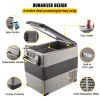 12 Volt Refrigerator, 58 Qt Car Refrigerator, Dual Zone Portable Freezer, Cooler Compressor Freezer with 12/24V DC and 110-240V AC