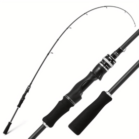 multi-purpose casting and spinning rod, carbon fiber design, with guide ring, ergonomic handle, suitable for seawater, light and sensitive