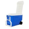 38 QT Wheelie Cool Hard Sided Cooler with Wheels, Blue