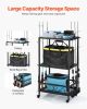 Fishing Rod Holder for 10-Rods, Mobile Fishing Pole Rack Cart with Wheels, Fish Gear Equipment Organizer for Garage Home Indoor Use