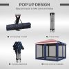 Patriotic Pop-Up: 10x10' American Flag Canopy with Mesh Sidewalls for Outdoor Events