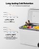 Portable Cooler, 45 QT Wheeled Cooler with Ice Retention, Heavy-Duty Handles and Cup Holder, Lightweight Rigid Material Insulated Portable Cooler