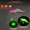 10Pcs Shrimp Bait Set Silicone Soft Lifelike Shrimp Fishing Lures with Luminous Sharp Hooks for Freshwater Saltwater