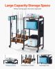 Fishing Rod Holder for 12-Rods, Mobile Fishing Pole Rack Cart with Wheels, Fish Gear Equipment Organizer for Garage Home Indoor Use