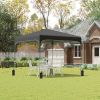 8' x 8' Pop Up Canopy with Adjustable Height, Foldable Gazebo Tent with Carry Bag with Wheels and 4 Leg Weight Bags for Garden, Black