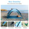 Portable Beach Canopy Sun Shelter UPF50+, 4-6 Person Large Beach Tent Waterproof Windproof, Outdoor Sun Shade Tent with Carry Bag