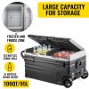 Portable Car Freezer, 100 Quart Portable Refrigerator Freezer, 95L Dual Storage Zone Camping Freezer, -4 - F 12 Volt Fridge Freezer