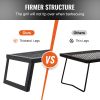 Folding Campfire Grill, Heavy Duty Steel Mesh Grate, 18" Portable Camping Grates Over Fire Pit, Camp Fire Cooking Equipment with Legs Carrying Bag