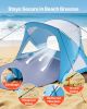 Beach Tent Sun Shelter for 6 Person, UPF 50+ Protection, Portable Sun Shade Canopy with Carrying Bag & Sand Pockets