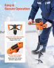 20V Electric Ice Auger, 8 inch Diameter, 2 in 1 Cordless Ice Fishing Augers and Earth Auger with Ices & Earth Drill Bit