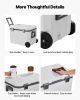 Portable Cooler, 45 QT Wheeled Cooler with Ice Retention, Heavy-Duty Handles and Cup Holder, Lightweight Rigid Material Insulated Portable Cooler