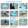 Portable Beach Canopy Sun Shelter UPF50+, 4-6 Person Large Beach Tent Waterproof Windproof, Outdoor Sun Shade Tent with Carry Bag