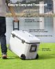 Portable Cooler, 45 QT Wheeled Cooler with Ice Retention, Heavy-Duty Handles and Cup Holder, Lightweight Rigid Material Insulated Portable Cooler