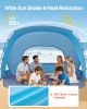Beach Tent Sun Shelter for 6 Person, UPF 50+ Protection, Portable Sun Shade Canopy with Carrying Bag & Sand Pockets