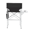 Silver White Iron Pipe Black Cloth Surface Plastic Sprayed Iron Round Pipe Director's Chair 103*60*499cm 120kg Without Carrying Bag