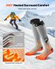 Heated Socks, 6000mAh Battery Powered, Rechargeable Heating Socks with 4 Heating Levels, Electric Heated Sock with APP Control for Men Women