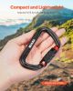 Auto Locking Carabiner Clips, 3 PCS Heavy Duty Caribiner, Professional 30 KN / 6744 lbs Spindle Strength, D-Shaped for Climbing,Hiking,Rappelling