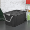 Extra Large Storage Bin, 160 Quart Wheeled Clear Plastic Storage Container with Handle, Gray, Pack of 2