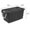 Extra Large Storage Bin, 160 Quart Wheeled Clear Plastic Storage Container with Handle, Gray, Pack of 2