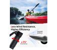 Kayak Paddle with Fiberglass Shaft and PP Blade, Floating Kayaking Oars, Adjustable 230-240 cm/ 90.5-94.5 Inches