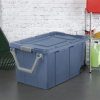 Extra Large Storage Bin, 160 Quart Wheeled Clear Plastic Storage Container with Handle, Gray, Pack of 2