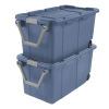 Extra Large Storage Bin, 160 Quart Wheeled Clear Plastic Storage Container with Handle, Gray, Pack of 2
